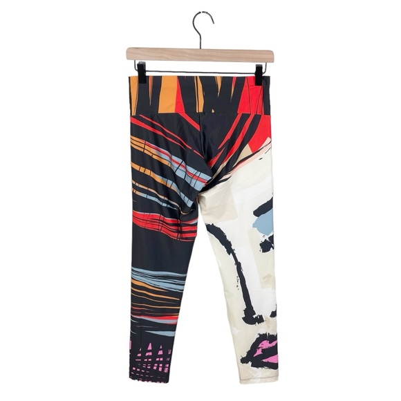 Volt Design No 271 Ode Face Abstract Print Leggings Art to Wear Artsy Medium - Picture 2 of 8